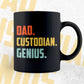 Dad Custodian Genius Father's Day Editable Vector T-shirt Designs Png Svg Files
