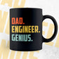 Dad Engineer Genius Father's Day Editable Vector T-shirt Designs Png Svg Files