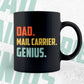 Dad Mail Carrier Genius Father's Day Editable Vector T-shirt Designs Png Svg Files