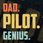 Dad Pilot Genius Father's Day Editable Vector T-shirt Designs Png Svg Files