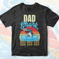 Dad Shark Father's Day Vintage Editable Vector T-shirt Design in Ai Svg Png Files