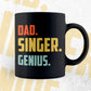 Dad Singer Genius Father's Day Editable Vector T-shirt Designs Png Svg Files