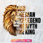 Dad the Man the Legend Leopard Lion Watercolor Fathers Day T shirt Tumbler Design Png Sublimation Files