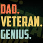 Dad Veteran Genius Father's Day Editable Vector T-shirt Designs Png Svg Files