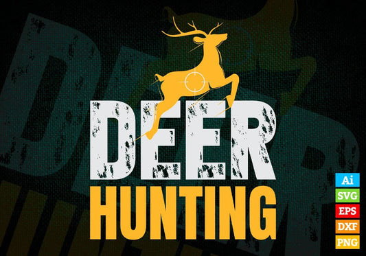 Deer Hunter Hunting T shirt Design In Svg Png Cutting Printable Files