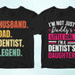 Dentist 25 Editable T-shirt Designs Bundle