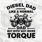 Diesel Mechanic Dad Automobile Fathers Day Editable Vector T-shirt Design in Ai Svg Png Files