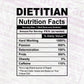 Dietitian Nutrition Facts Editable Vector T-shirt Design in Ai Svg Files