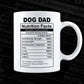 Dog Dad Nutrition Facts Father's Day Editable Vector T-shirt Design in Ai Svg Files