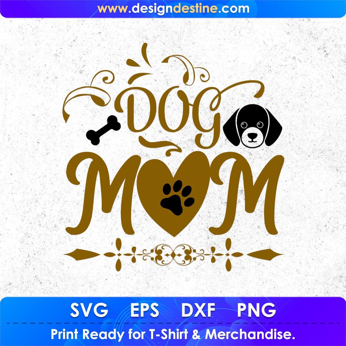 Dog Mom Animal T shirt Design In Svg Png Cutting Printable Files