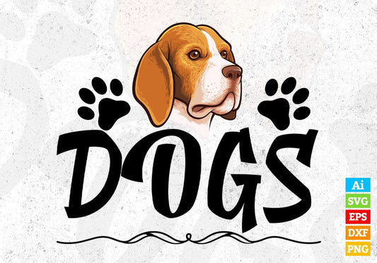 Dogs Animal T shirt Design In Svg Png Cutting Printable Files