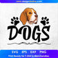 Dogs Animal T shirt Design In Svg Png Cutting Printable Files