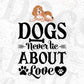 Dogs Never Life About Love Animal T shirt Design In Svg Png Cutting Printable Files
