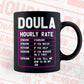 Doula Hourly Rate Editable Vector T-shirt Designs In Svg Png Printable Files