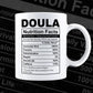 Doula Nutrition Facts Editable Vector T shirt Design In Svg Png Printable Files