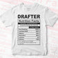 Drafter Nutrition Facts Editable Vector T-shirt Design in Ai Svg Files