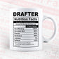 Drafter Nutrition Facts Editable Vector T-shirt Design in Ai Svg Files