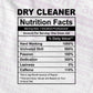 Dry Cleaner Nutrition Facts Editable Vector T-shirt Design in Ai Svg Files