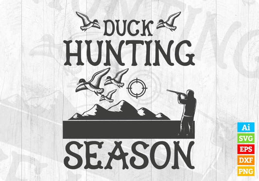 Duck Hunting Season T shirt Design In Svg Png Cutting Printable Files