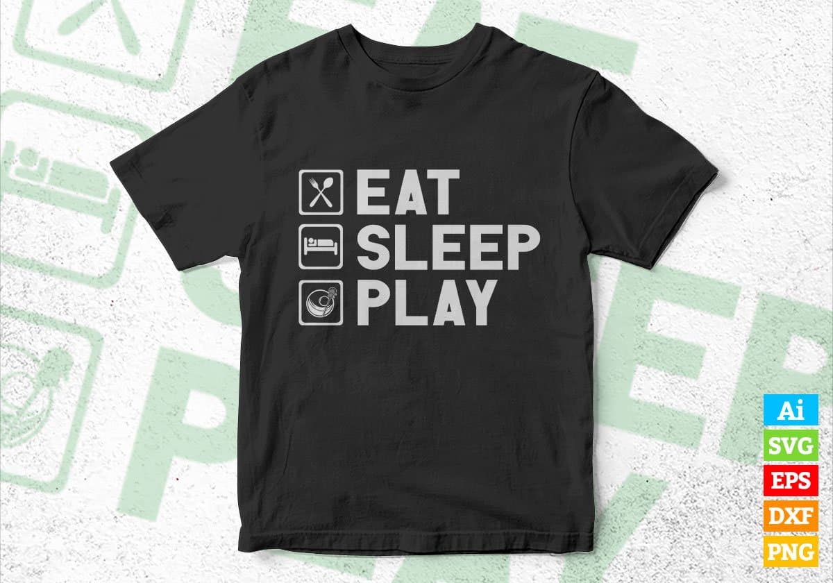 Eat Sleep Play Lacrosse Editable Vector T-shirt Design in Ai Svg Png Files