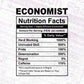 Economist Nutrition Facts Editable Vector T-shirt Design in Ai Svg Files