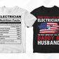 Electrician 25 Editable T-shirt Designs Bundle