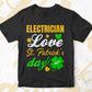Electrician Love St. Patrick's Day Editable Vector T-shirt Designs Png Svg Files