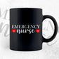 Emergency Nurse Er Nurse Gift Editable Vector T shirt Design in Ai Png Svg Files.