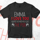 Emma I Love You Almost As Much I Love The Pub Valentine's Day Editable Vector T-shirt Design in Ai Svg Png Files