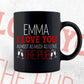 Emma I Love You Almost As Much I Love The Pub Valentine's Day Editable Vector T-shirt Design in Ai Svg Png Files