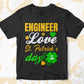 Engineer Love St. Patrick's Day Editable Vector T-shirt Designs Png Svg Files