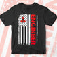 Engineer USA Flag Proud Professions Gift Editable Vector T-shirt Design in Ai Svg Files