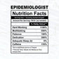 Epidemiologist Nutrition Facts Editable Vector T-shirt Design in Ai Svg Files