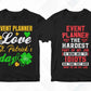 Event Planner 25 Editable T-shirt Designs Bundle