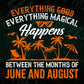 Everything Good Everything Magical Happens June And August Editable Vector T shirt Design In Svg Files