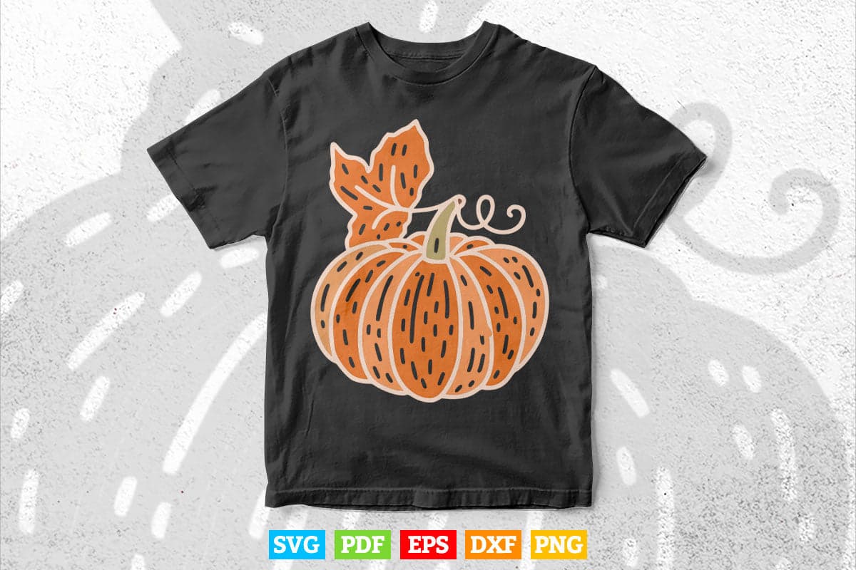 Fall Pumpkin Autumn Thanksgiving Halloween Svg Png Cut Files.