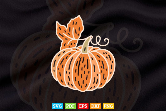 Fall Pumpkin Autumn Thanksgiving Halloween Svg Png Cut Files.