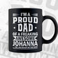 Family Father's Day Dad Daughter Johanna Name Vector T-shirt Design in Ai Svg Png Cutting Printable Files