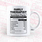 Family Therapist Nutrition Facts Editable Vector T-shirt Design in Ai Svg Files