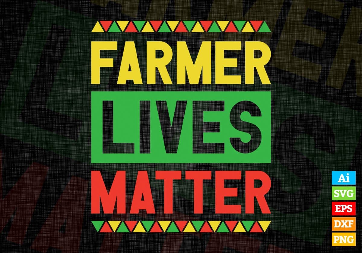 Farmer Lives Matter Editable Vector T-shirt Designs Png Svg Files