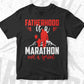 Fatherhood Is A Marathon Not A Sprint Daddy Editable Vector T shirt Design In Svg Png Printable Files