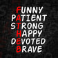 Father’s Day Funny Dad Definition Patient Strong Devoted Brave Editable Vector T-shirt Design in Ai Png Svg Files