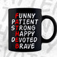 Father’s Day Funny Dad Definition Patient Strong Devoted Brave Editable Vector T-shirt Design in Ai Png Svg Files