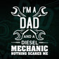 Father's Day Halloween Diesel Mechanic Dad Editable Vector T-shirt Design in Ai Svg Png Files