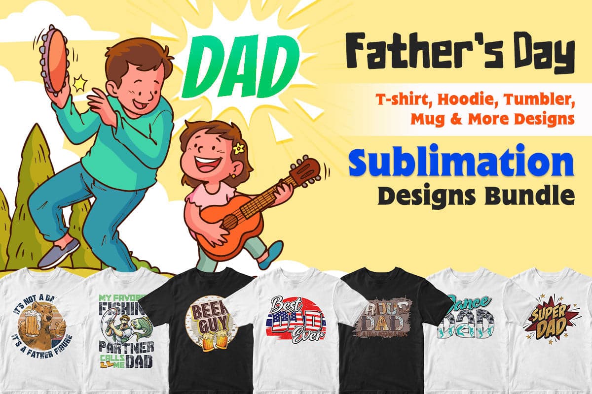 Father's Day T shirt Tumbler Designs Bundle in Png Sublimation Files