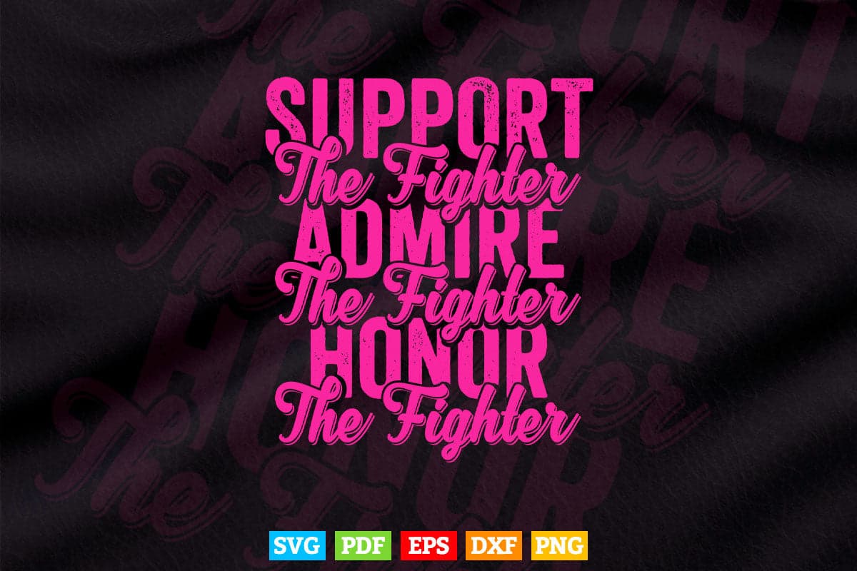 Fight Like a Girl Supporting Admiring Honoring Svg Png Cricut Files.