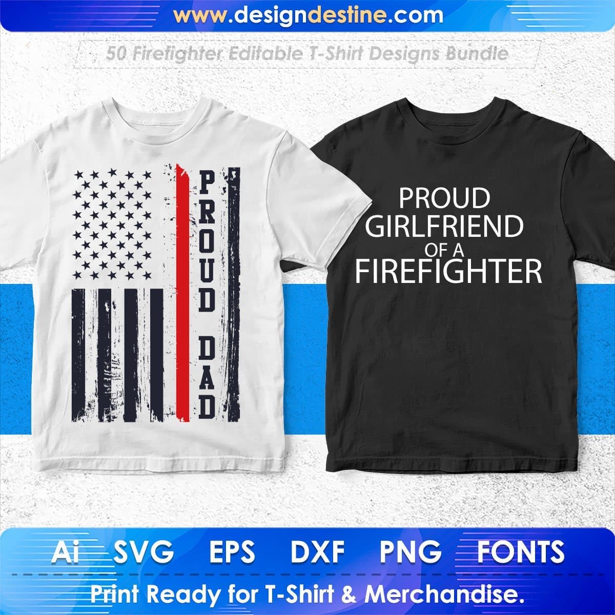 Firefighter 50 Editable T Shirt Designs Bundle Part 1
