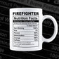 Firefighter Nutrition Facts Editable Vector T shirt Design In Svg Png Printable Files