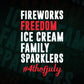Fireworks Freedom Fourth Of July Patriotic Vector T shirt Design in Ai Png Svg Files