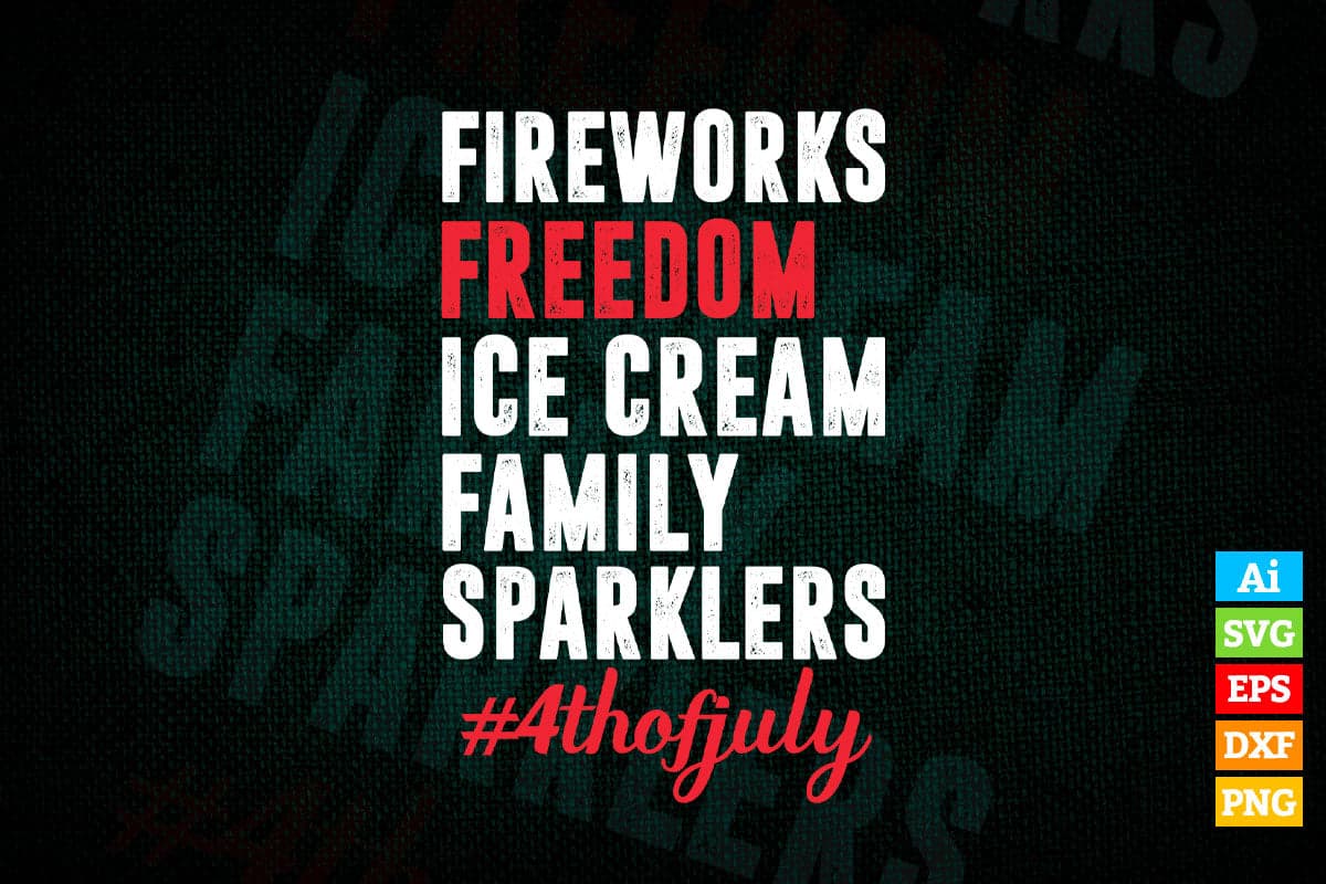 Fireworks Freedom Fourth Of July Patriotic Vector T shirt Design in Ai Png Svg Files